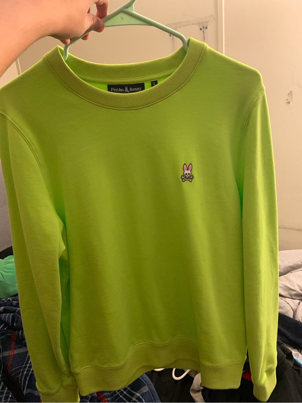 Psycho Bunny Neon Lime Crewneck Sweatshirt